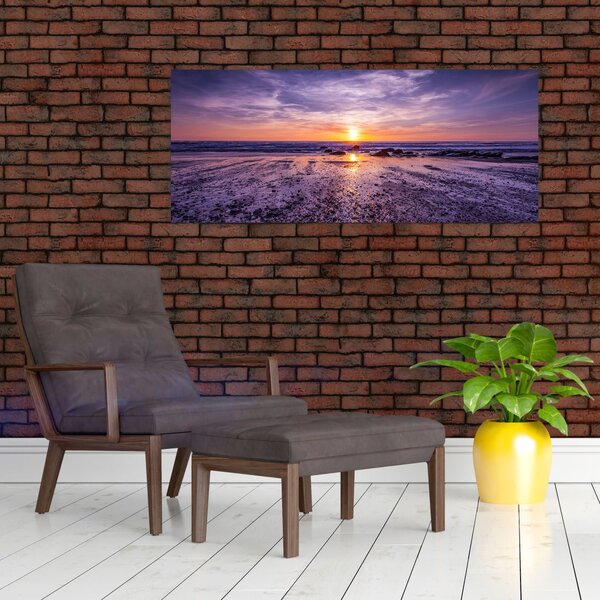 Slika plaže - zalazak sunca (120x50 cm)