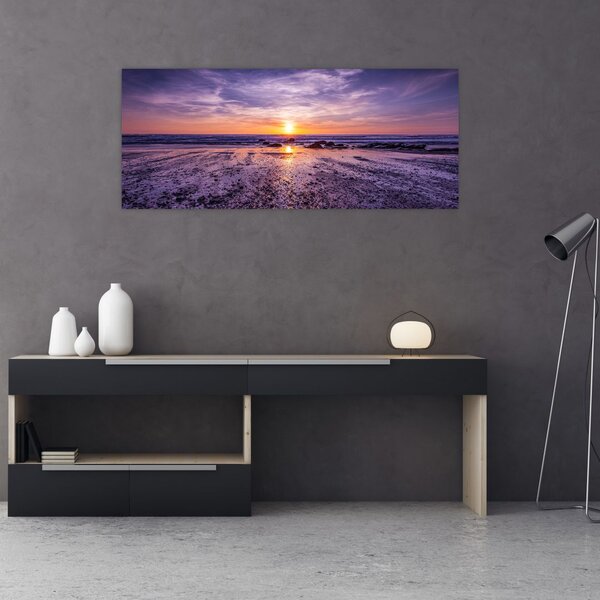 Slika plaže - zalazak sunca (120x50 cm)