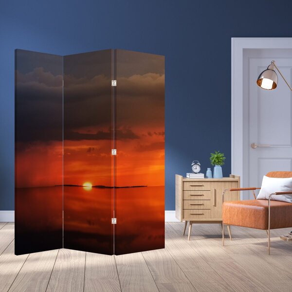 Paravan - Zalazak sunca s jedrilicom (126x170 cm)