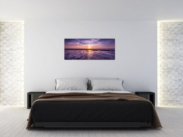 Slika plaže - zalazak sunca (120x50 cm)