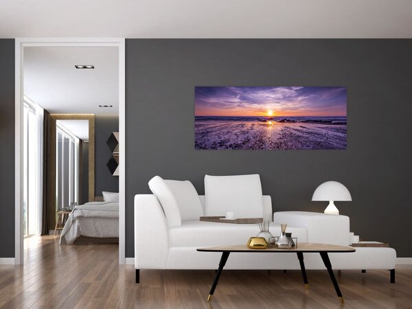 Slika plaže - zalazak sunca (120x50 cm)