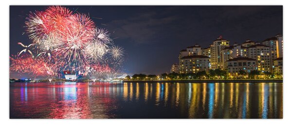 Slika vatrometa u Singapuru (120x50 cm)