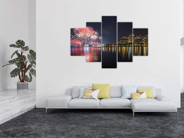 Slika vatrometa u Singapuru (150x105 cm)