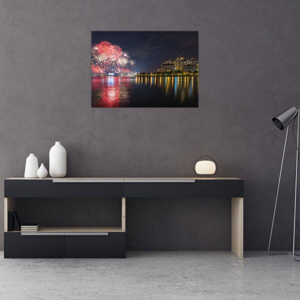 Slika vatrometa u Singapuru (70x50 cm)
