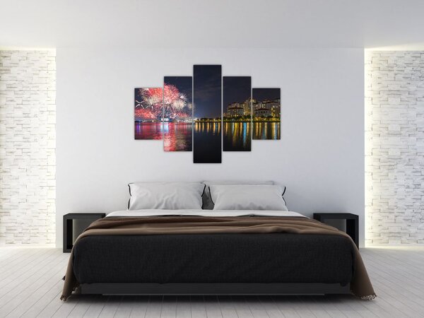 Slika vatrometa u Singapuru (150x105 cm)