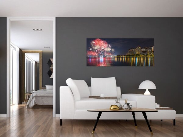 Slika vatrometa u Singapuru (120x50 cm)