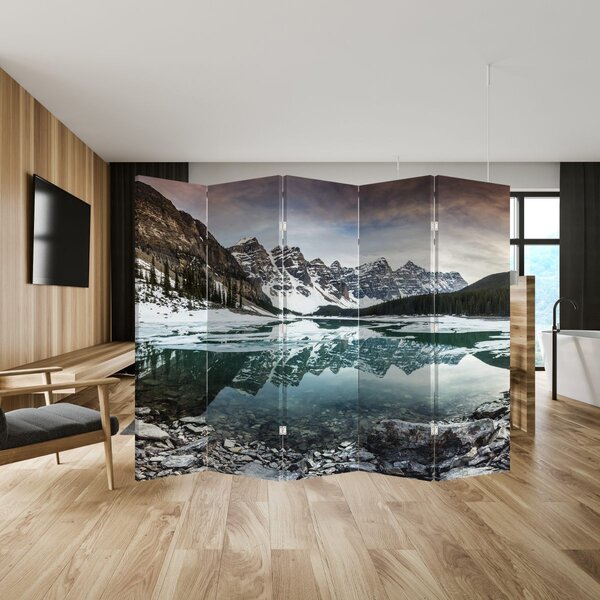 Paravan - jezero zimi (210x170 cm)