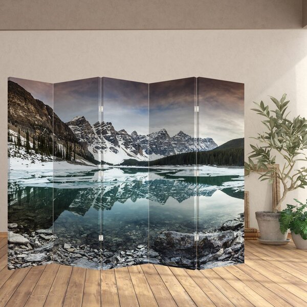 Paravan - jezero zimi (210x170 cm)