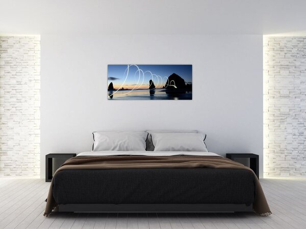 Slika - plaža kod zalaska sunca (120x50 cm)