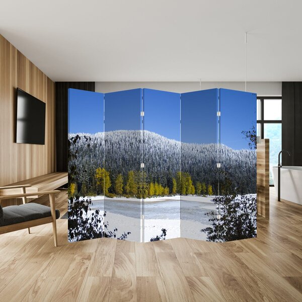 Paravan - Snježne planine zimi (210x170 cm)