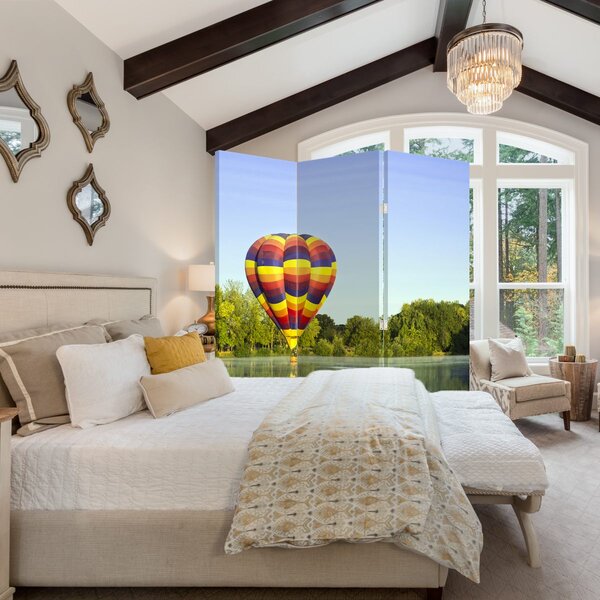 Paravan - Balon na vrući zrak na jezeru (126x170 cm)