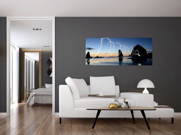 Slika - plaža kod zalaska sunca (120x50 cm)