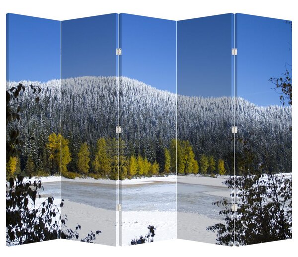 Paravan - Snježne planine zimi (210x170 cm)