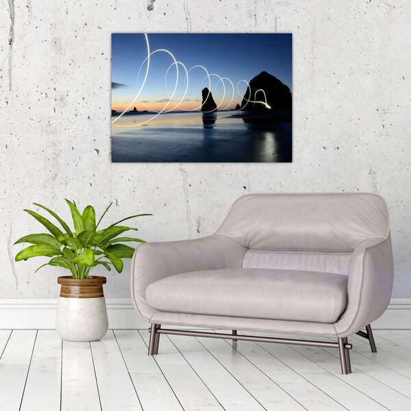 Slika - plaža kod zalaska sunca (70x50 cm)