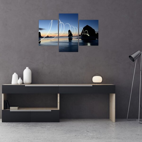 Slika - plaža kod zalaska sunca (90x60 cm)