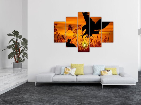 Slika siluete grabežljivca (150x105 cm)