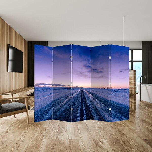 Paravan - Cesta zimi (210x170 cm)