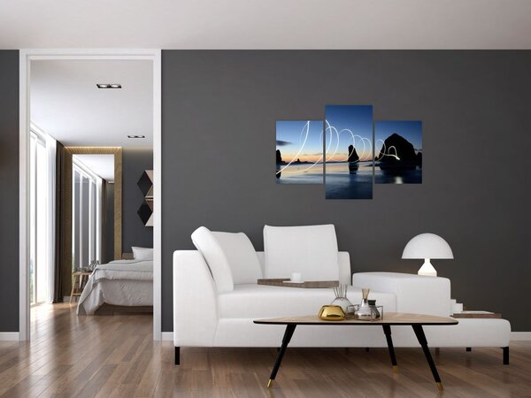 Slika - plaža kod zalaska sunca (90x60 cm)