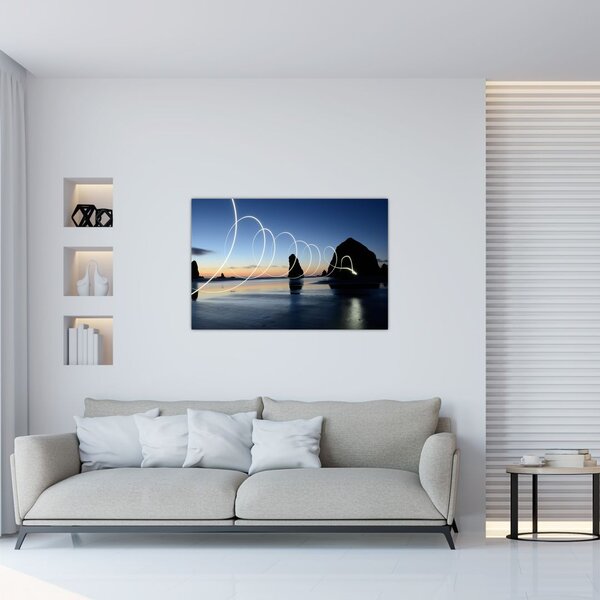 Slika - plaža kod zalaska sunca (90x60 cm)