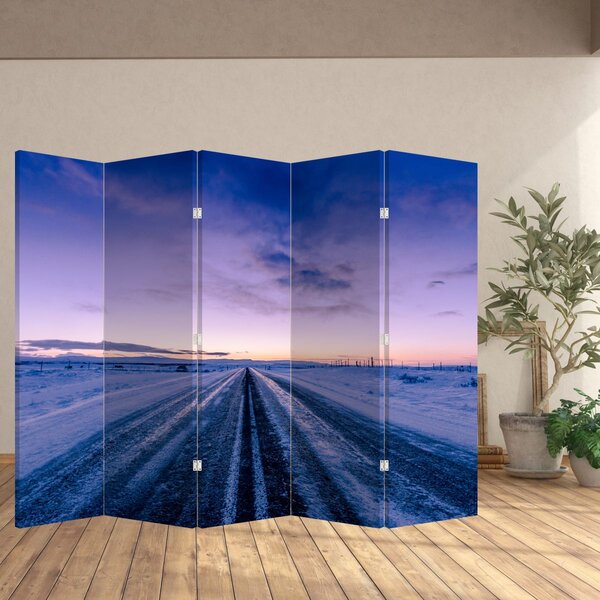 Paravan - Cesta zimi (210x170 cm)