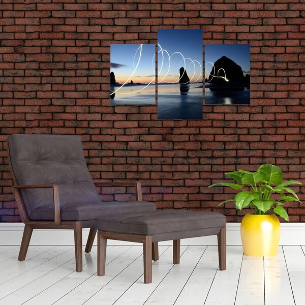 Slika - plaža kod zalaska sunca (90x60 cm)