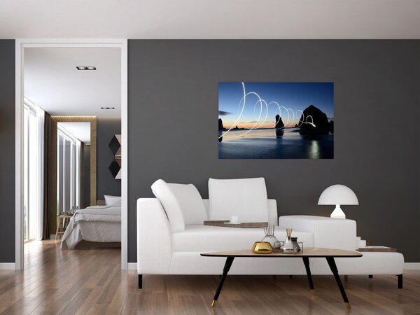 Slika - plaža kod zalaska sunca (90x60 cm)