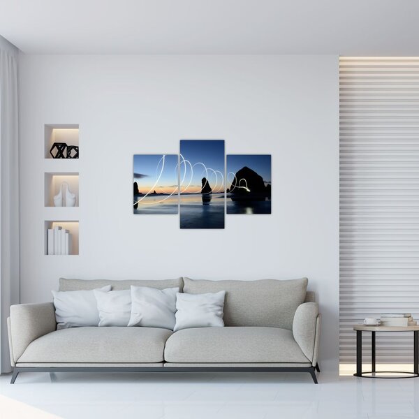 Slika - plaža kod zalaska sunca (90x60 cm)
