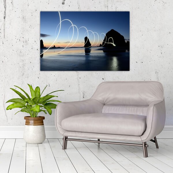 Slika - plaža kod zalaska sunca (90x60 cm)