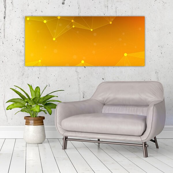 Apstraktna žuta slika (120x50 cm)