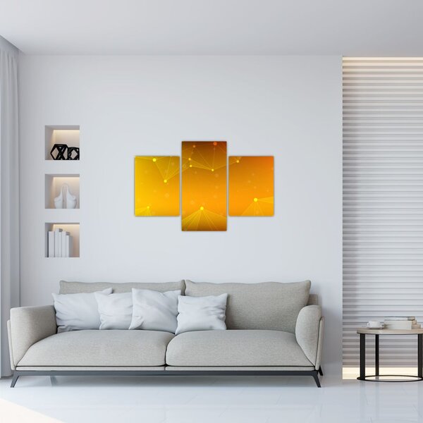 Apstraktna žuta slika (90x60 cm)