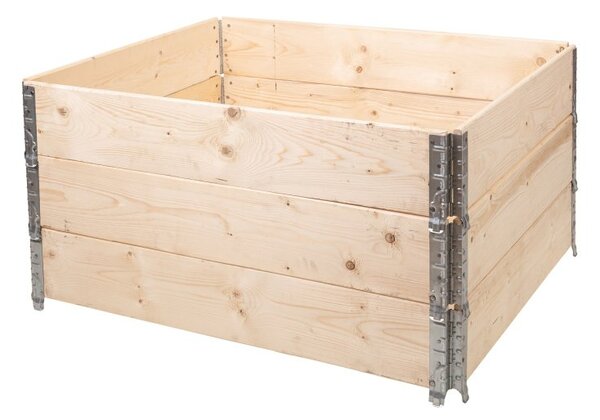ATMOWOOD Drvena podignuta gredica s metalnim dijelovima 120 x 100 x 20 cm