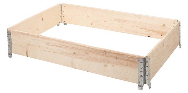 ATMOWOOD Drvena podignuta gredica s metalnim dijelovima 120 x 100 x 20 cm