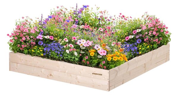 ATMOWOOD Drvena podignuta gredica 120 x 120 x 20 cm