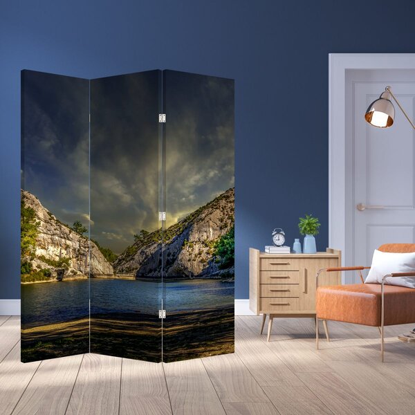 Paravan - Krajolik s jezerom (126x170 cm)