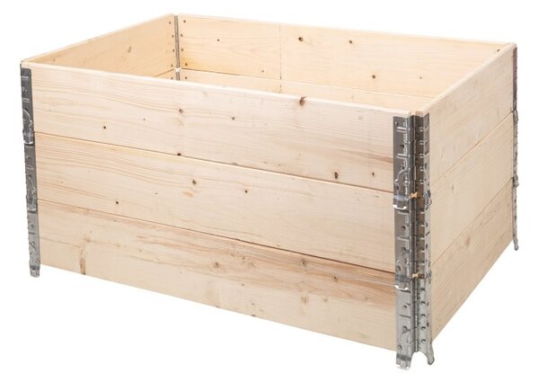 ATMOWOOD Drvena podignuta gredica s metalnim dijelovima 120 x 80 x 20 cm