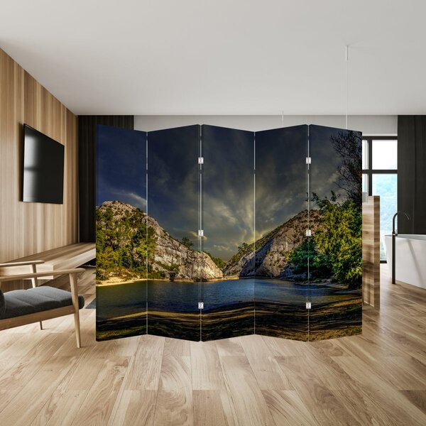 Paravan - Krajolik s jezerom (210x170 cm)