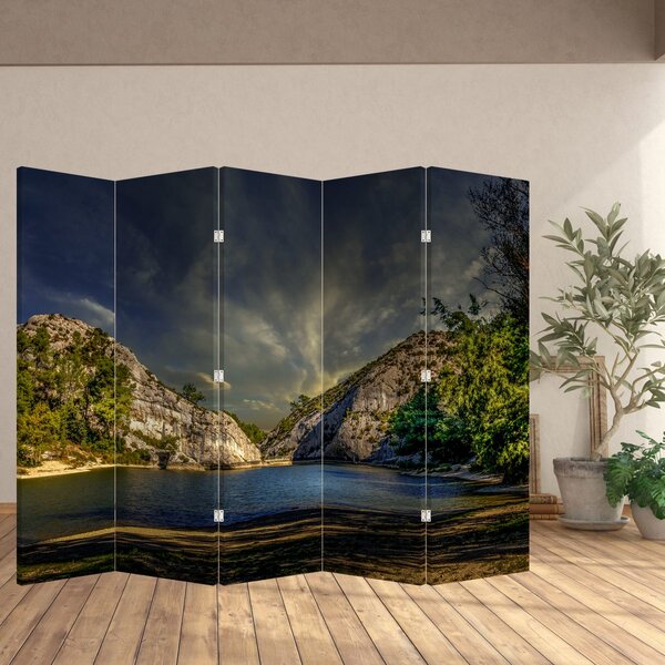 Paravan - Krajolik s jezerom (210x170 cm)