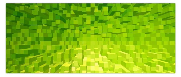 Slika žuto-zelenih kocki (120x50 cm)