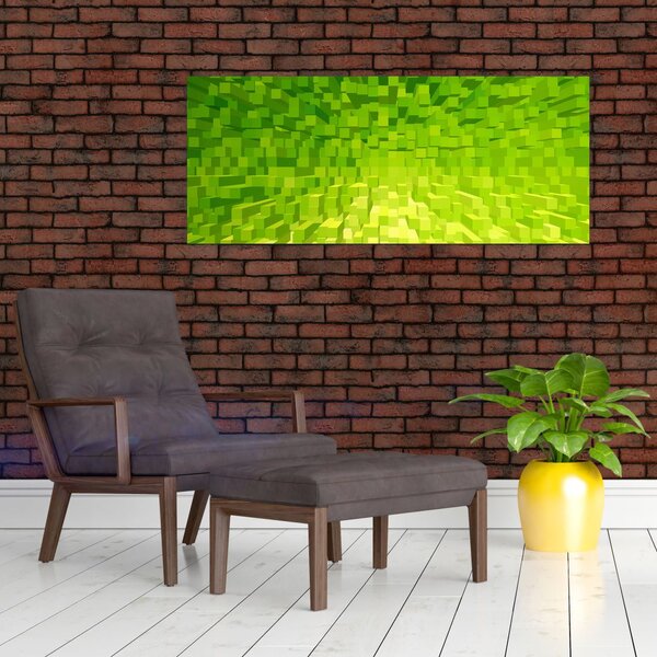Slika žuto-zelenih kocki (120x50 cm)