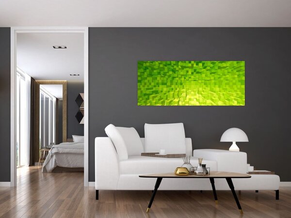 Slika žuto-zelenih kocki (120x50 cm)
