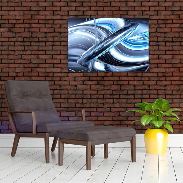 Slika plave apstrakcije (90x60 cm)