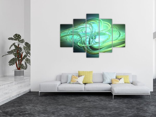 Slika zelene apstrakcije (150x105 cm)