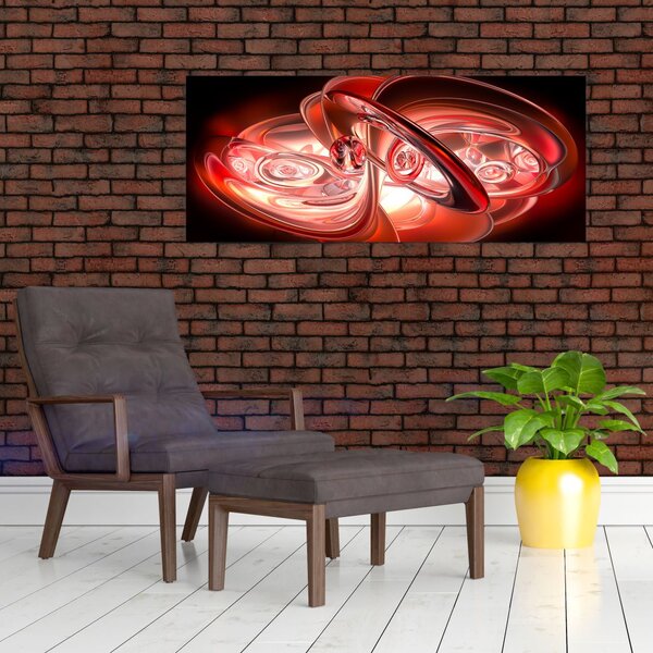 Slika - crveni oblici (120x50 cm)