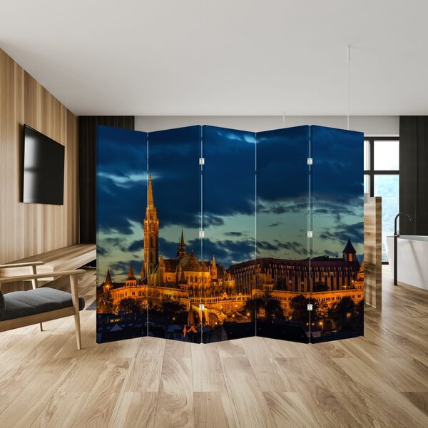 Paravan - Osvijetljena zgrada (210x170 cm)