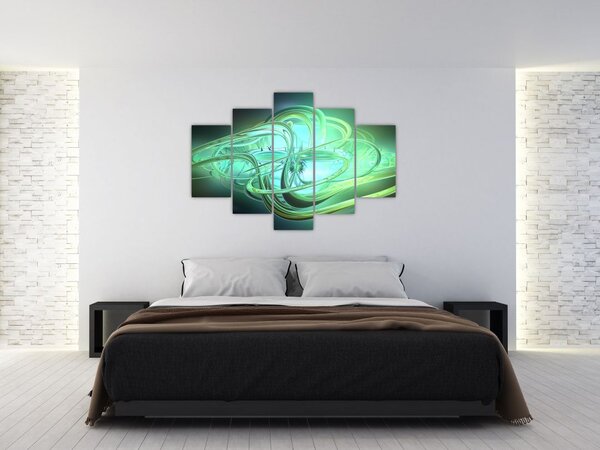 Slika zelene apstrakcije (150x105 cm)