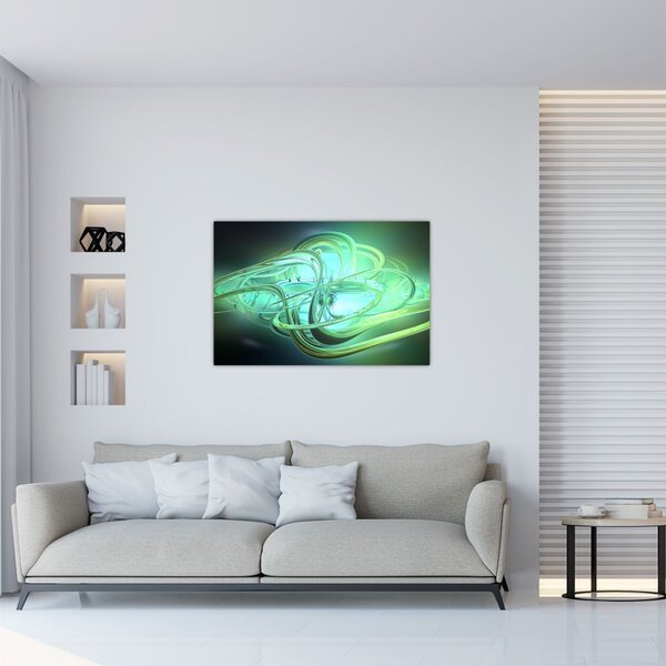 Slika zelene apstrakcije (90x60 cm)