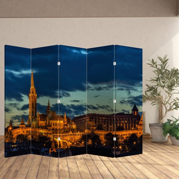 Paravan - Osvijetljena zgrada (210x170 cm)