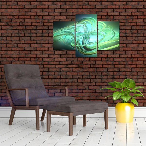 Slika zelene apstrakcije (90x60 cm)