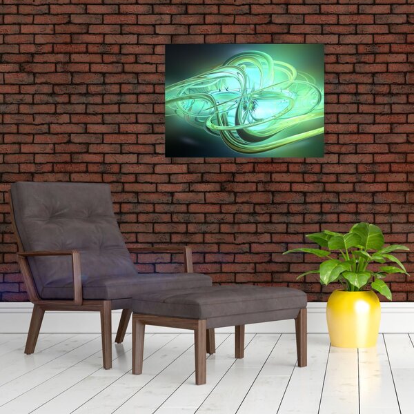 Slika zelene apstrakcije (70x50 cm)
