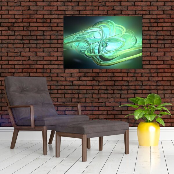 Slika zelene apstrakcije (90x60 cm)